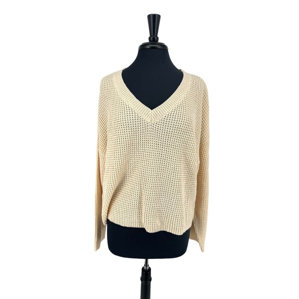 Women's V-neck Knit Sweater | Extra Large